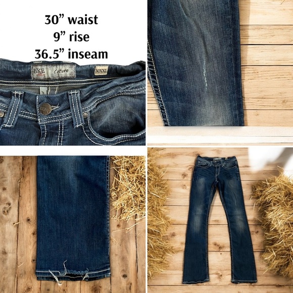 Vintage BKE denim 30” waist XXL long slim boot cut!!! Rare length Vintage - Picture 9 of 16
